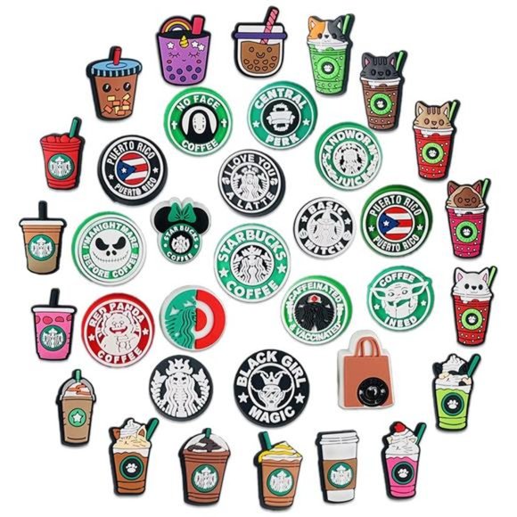 Coffee Croc Charms 35Pcs - Picture 9 of 12